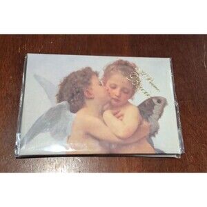 Cupid & Psyche Cherubs First Kiss Greeting Card Set of 10 Made in Italy Florence
